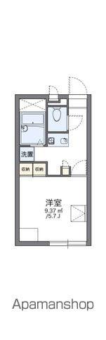 レオパレスベアート(1K/1階)の間取り写真