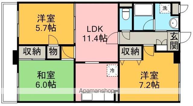 メゾン・プレミール(3LDK/9階)の間取り写真