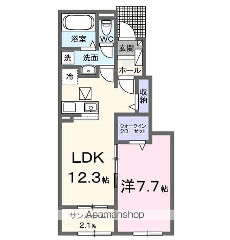 古ケ崎2丁目アパートA(1LDK/1階)の間取り写真