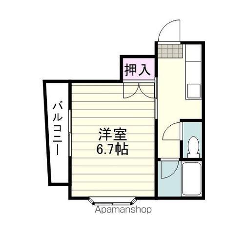 シティキャロル(1K/2階)の間取り写真