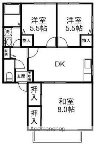 サニーコートB(3DK/1階)の間取り写真