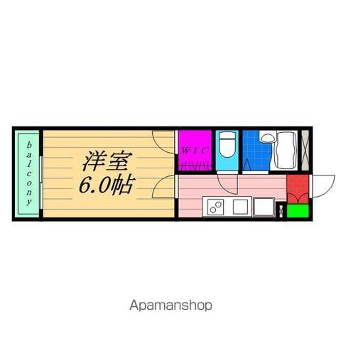 レオパレスシャローム津田沼(1K/4階)の間取り写真