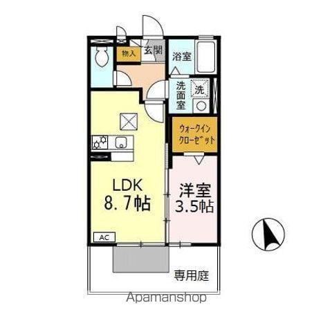スターブルNOMURA(1LDK/1階)の間取り写真