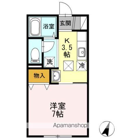 エレーネ花園(1K/1階)の間取り写真