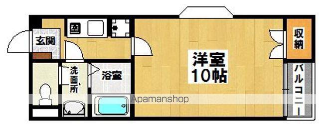 ロイヤルコート中之町(1K/2階)の間取り写真