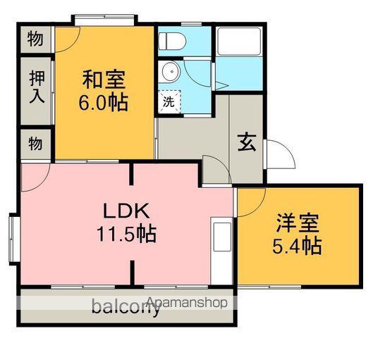 ジュリアン(2LDK/2階)の間取り写真
