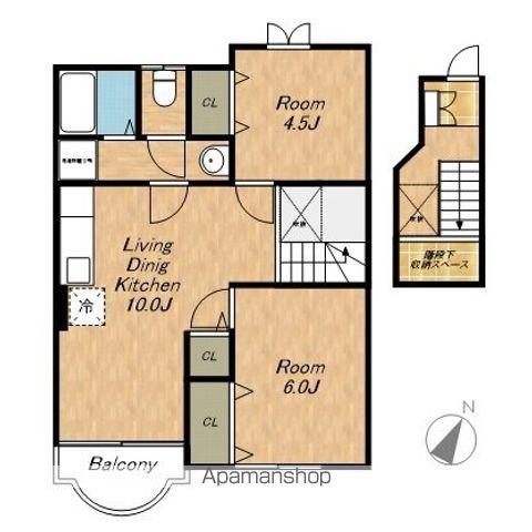 フューチャーTO(2LDK/2階)の間取り写真