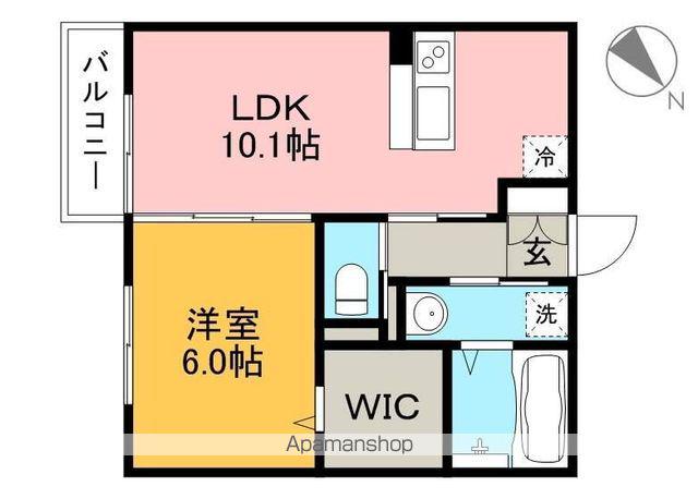 ホープ A(1LDK/2階)の間取り写真