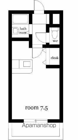 グリーンエミネンスⅡ(ワンルーム/4階)の間取り写真