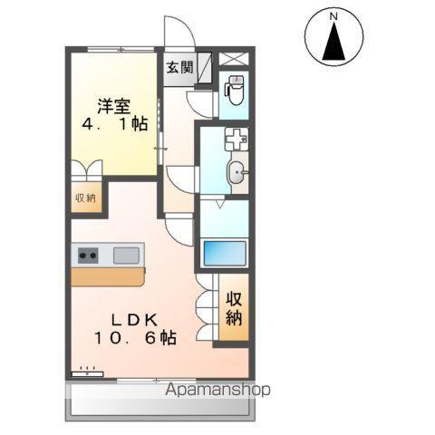 ラティールⅢ(1LDK/2階)の間取り写真