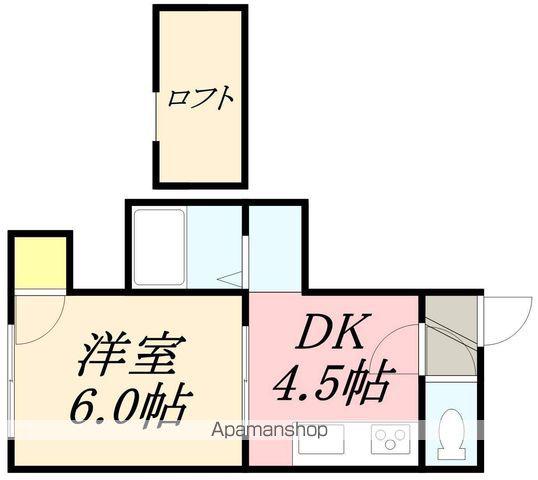 ハイツヒロⅤ(1DK/2階)の間取り写真