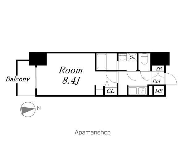 S-RESIDENCE尾頭橋BEAUTE(1K/10階)の間取り写真