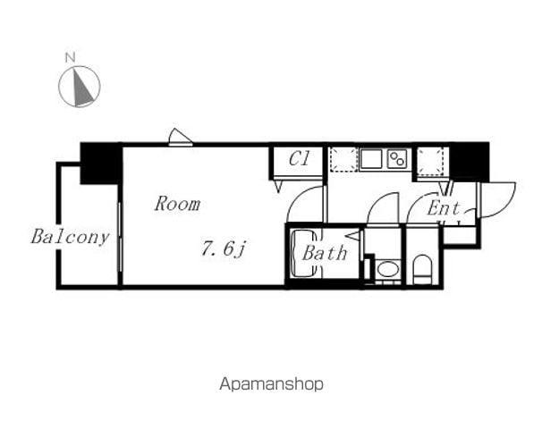 PRESSANCE久屋大通公園エアリー(1K/11階)の間取り写真
