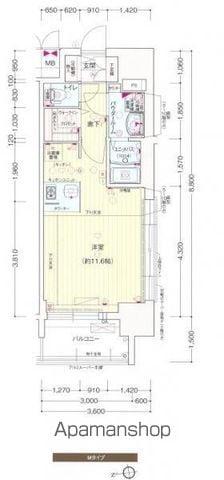 プレサンスジェネ葵(1K/8階)の間取り写真