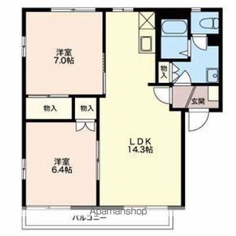 フレグランス・ソフィア(2LDK/2階)の間取り写真