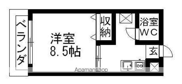 千寿ビル(1DK/3階)の間取り写真