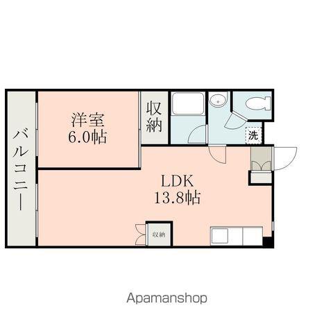 水前寺モア・ナチュール(1LDK/3階)の間取り写真