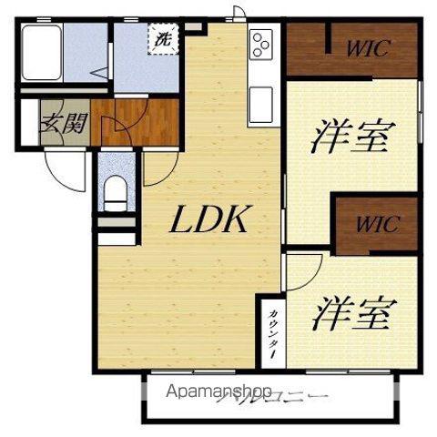 ソフィーゾ(2LDK/1階)の間取り写真