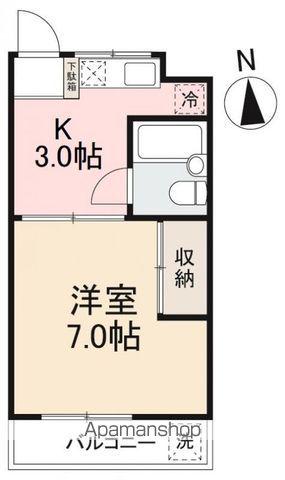 イヨクママンション(1K/2階)の間取り写真