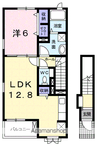 マ・シェリ(1LDK/2階)の間取り写真