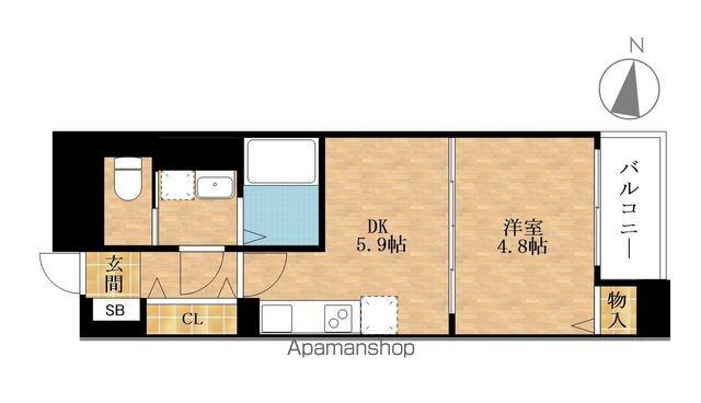エルミナ リヴァージュ(1DK/1階)の間取り写真