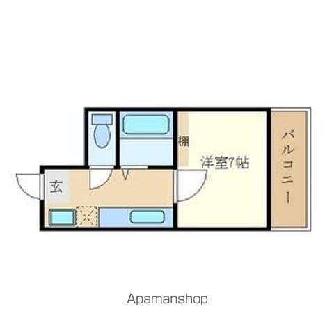 みくもハイツ(1K/3階)の間取り写真