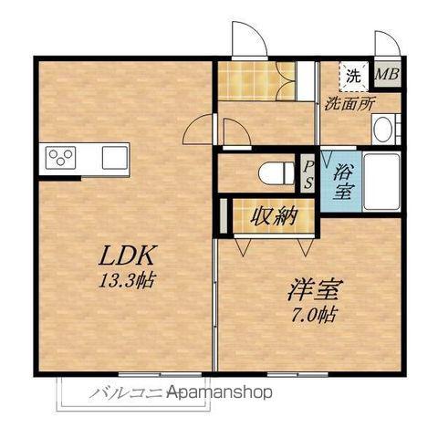 ラ ポール 松澤B(1LDK/1階)の間取り写真