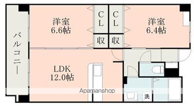 レアルコート(2LDK/2階)の間取り写真