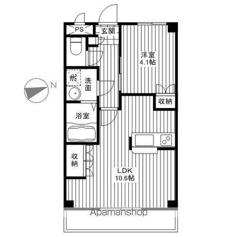 アクティブシティー一里塚(1LDK/3階)の間取り写真