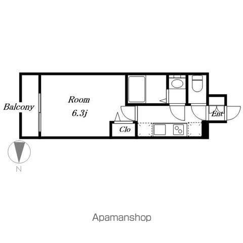 ファステート東別院シュプール(1K/6階)の間取り写真