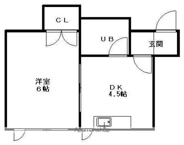 パレスコート本郷(1LDK/3階)の間取り写真