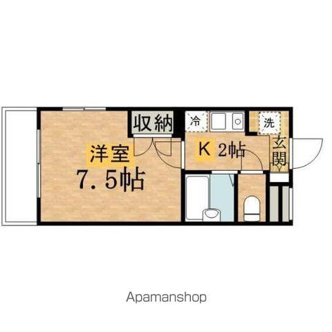 ミレーニア(1K/2階)の間取り写真