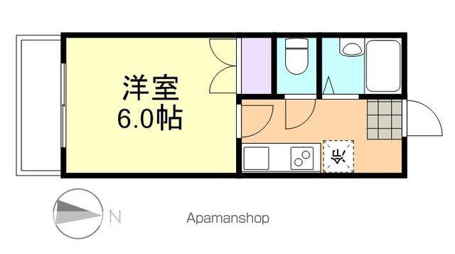 プリード倉敷(1K/3階)の間取り写真