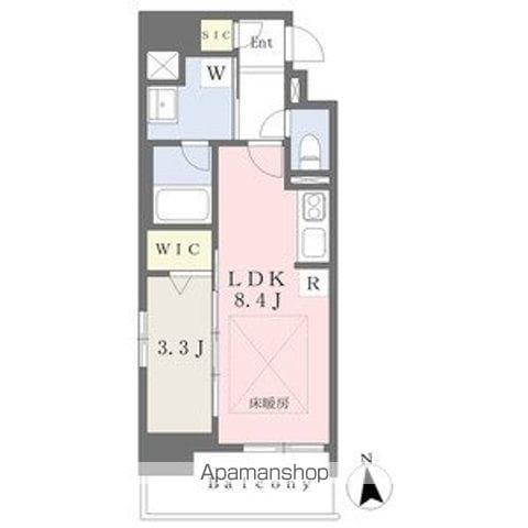 プレサンスロジェ車道駅前ノース(1LDK/4階)の間取り写真