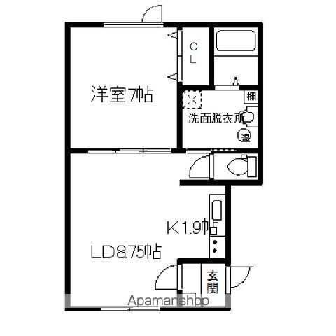 PEACE5(1LDK/1階)の間取り写真