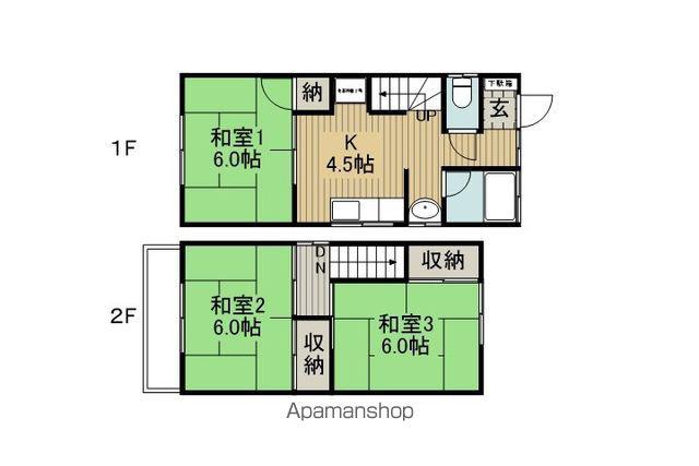 Fアパート(3K/1階)の間取り写真