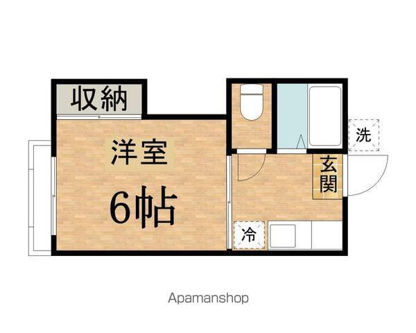 第2グリーンハイツ(1K/1階)の間取り写真