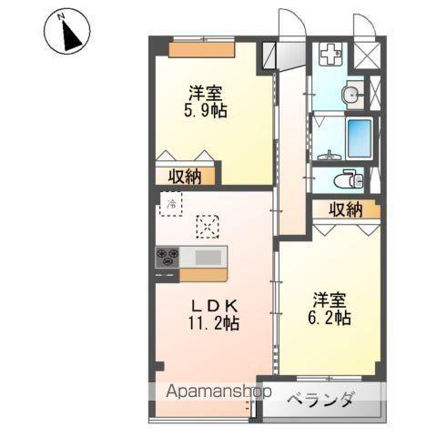 GRANDREAM(2LDK/3階)の間取り写真