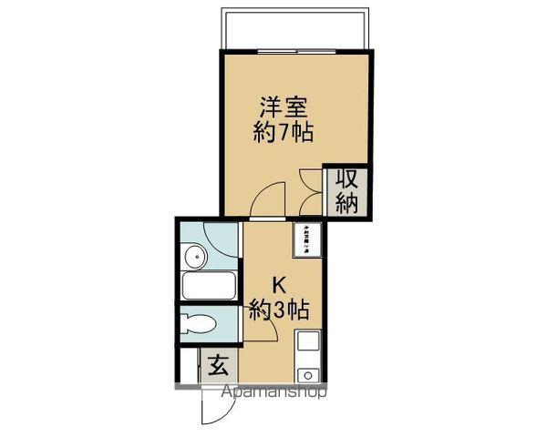 Aハイツ(1K/3階)の間取り写真