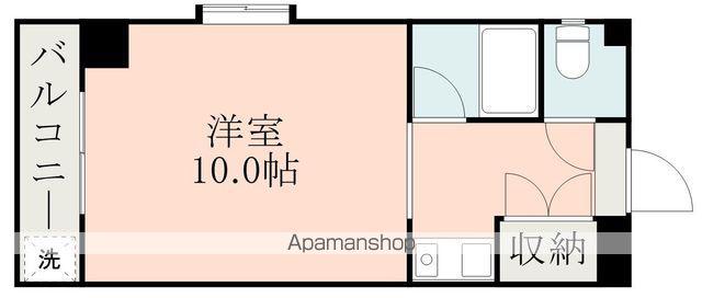 幸祐ハイム(ワンルーム/2階)の間取り写真