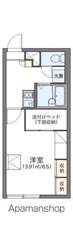 レオパレスFARM光Ⅱ(1K/2階)の間取り写真