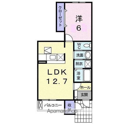 JⅡ・YOSHIDA(1LDK/1階)の間取り写真