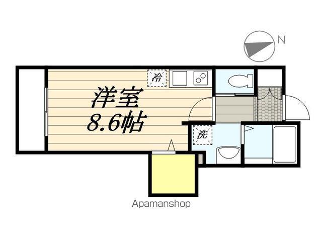 LEGARE新松戸(ワンルーム/2階)の間取り写真