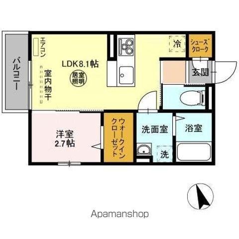 リベール・リベルテ リベール(1LDK/2階)の間取り写真