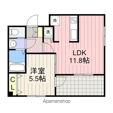 RIRIA幕張壱番館(1LDK/4階)の間取り写真