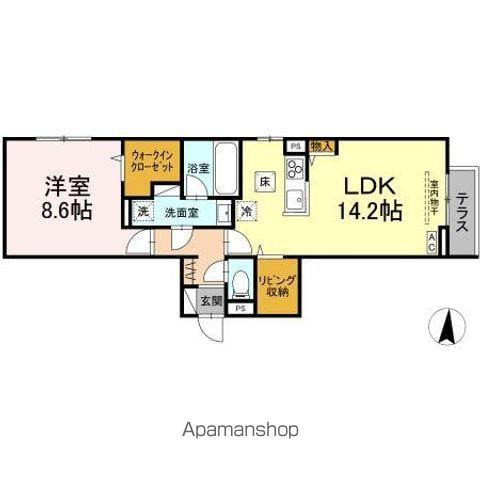 メゾン・ド・シーマ GLEE(1LDK/1階)の間取り写真