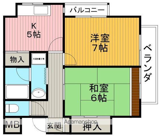 清風マンション(2K/3階)の間取り写真
