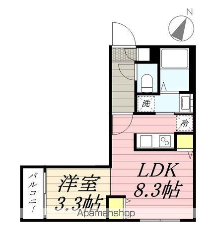 BRANCHE平尾Ⅲウエスト(1LDK/4階)の間取り写真