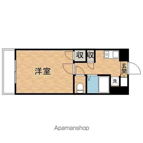 新屋ビル(1K/4階)の間取り写真