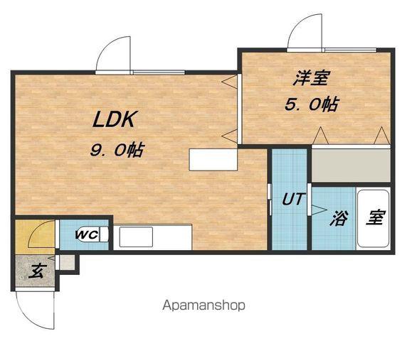 プリムラMⅠ(1LDK/3階)の間取り写真